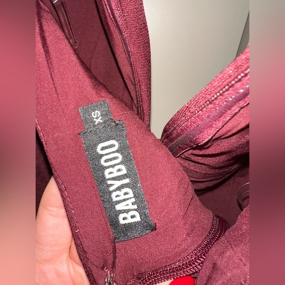 BABYBOO MARLA Mini Dress in CHERRY LACQUER Size XS - Picture 8 of 9